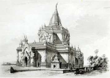 Vue nord-est du temple de Gaudapalen à Pagan